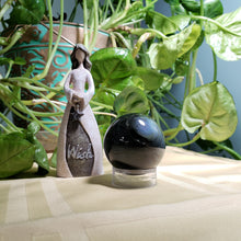 Load image into Gallery viewer, Golden and Silver Sheen Obsidian Sphere