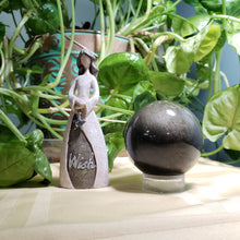 Load image into Gallery viewer, Golden and Silver Sheen Obsidian Sphere