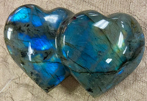 Labradorite Double Heart
