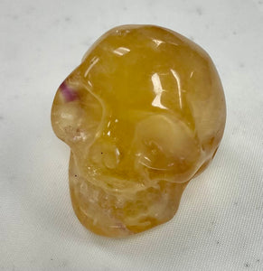 Yellow Fluorite Skull