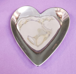 Silver (Aluminum) Heart-Shaped Dish