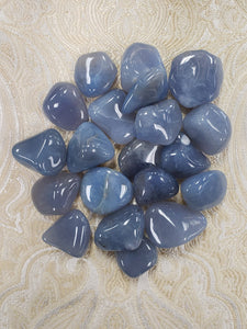 Blue Chalcedony Tumbled