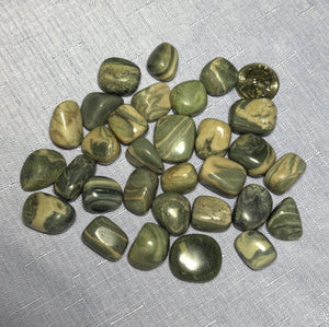 Green Zebra Jasper Tumbled