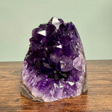 Load image into Gallery viewer, Amethyst Geode AA w/ Polished Edge
