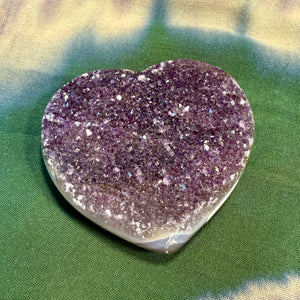 Amethyst Druzy Heart