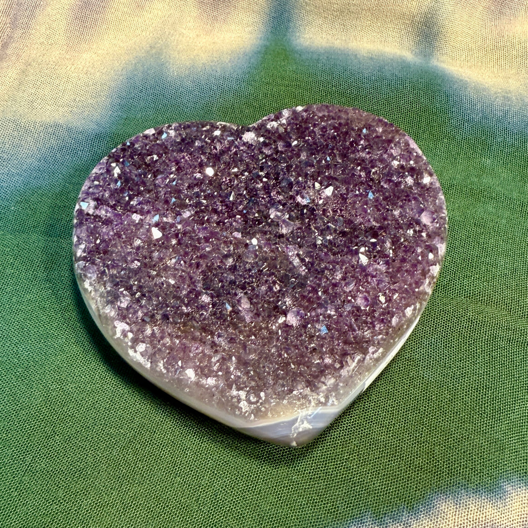 Amethyst Druzy Heart