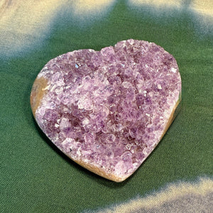 Amethyst Druzy Heart