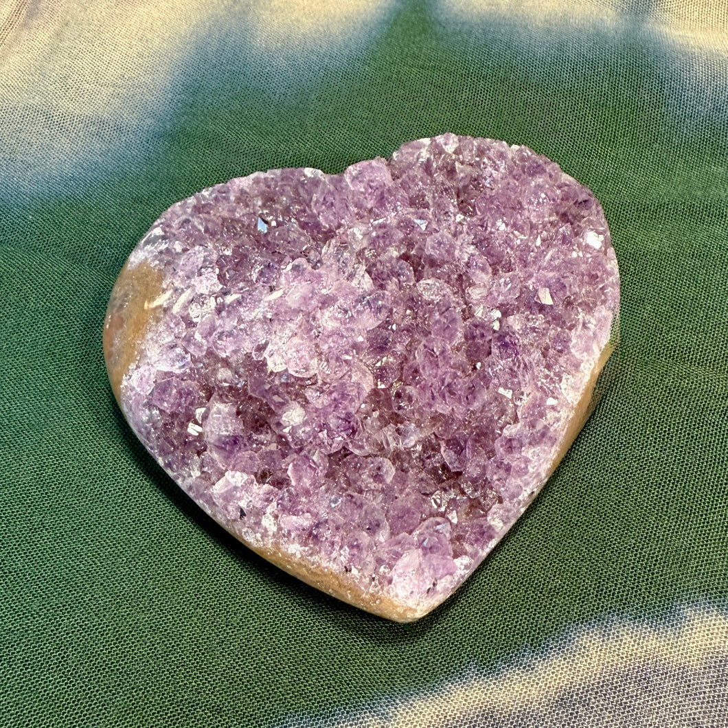 Amethyst Druzy Heart