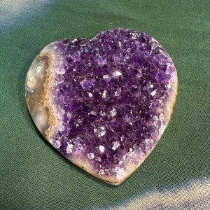 Amethyst Druzy Heart