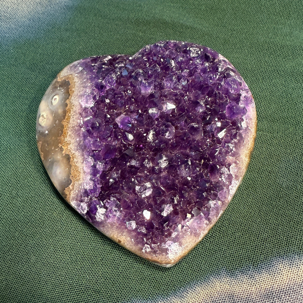Amethyst Druzy Heart