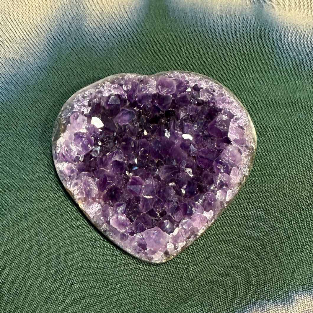 Amethyst Druzy Heart