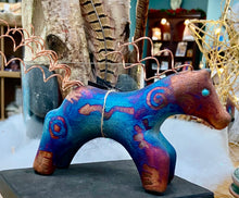 Load image into Gallery viewer, 6&quot; Raku Horse Figurine
