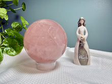 Load image into Gallery viewer, 4" Star Rose Quartz Sphere - VERY RARE
