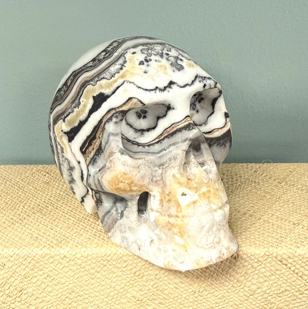 Zebra Calcite Skull