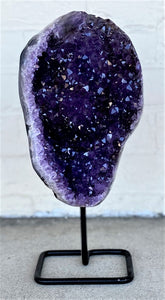 Amethyst on Metal Stand