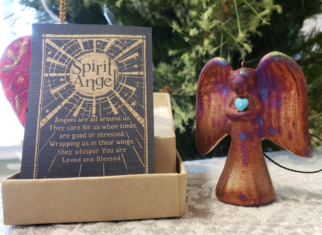 Raku Spirit Angel Ornament