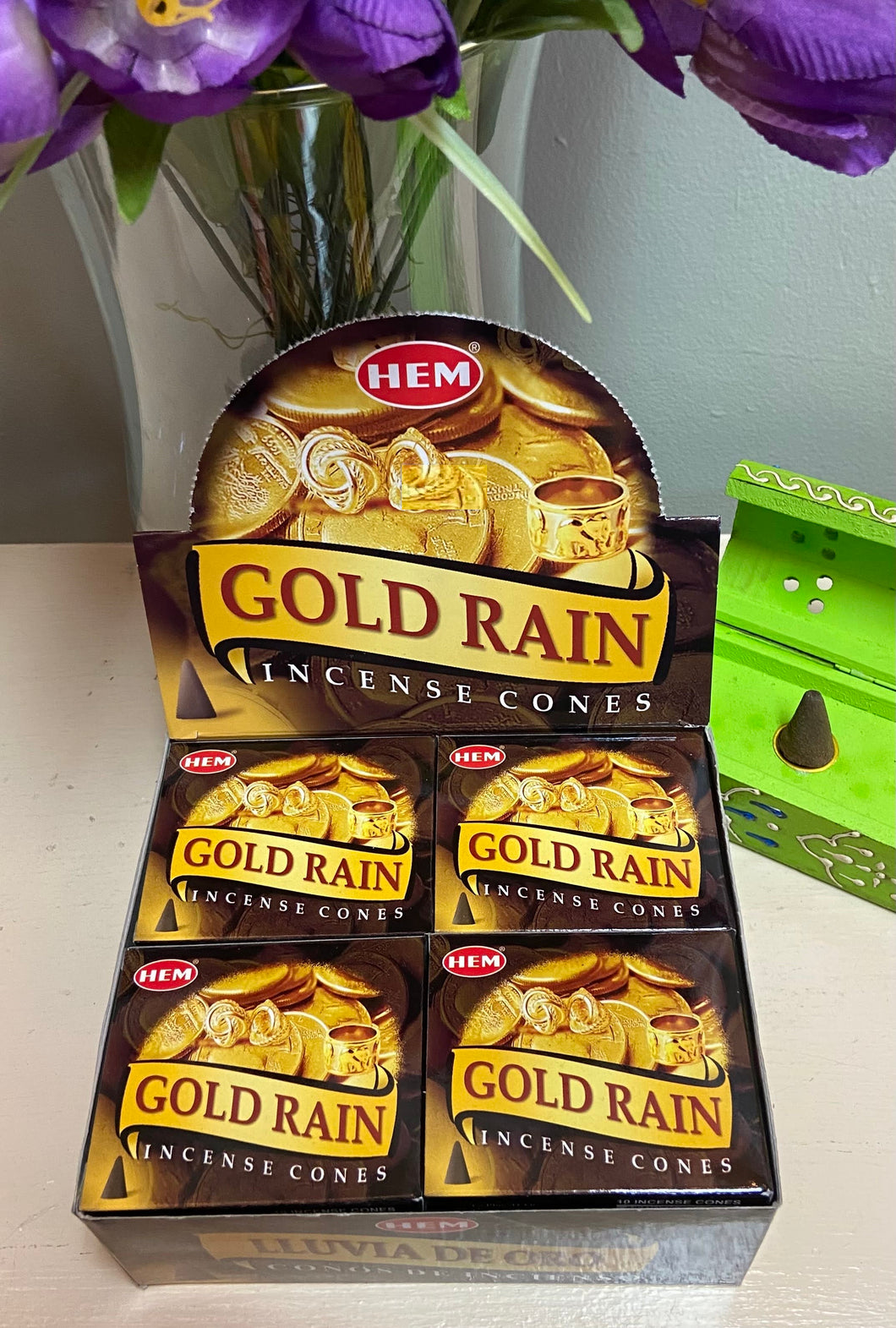 Gold Rain HEM Incense Cones
