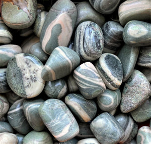 Green Zebra Jasper Tumbled