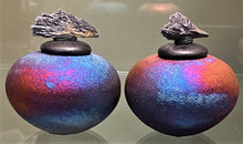 Load image into Gallery viewer, Raku Dream Jar with Crystal on Lid
