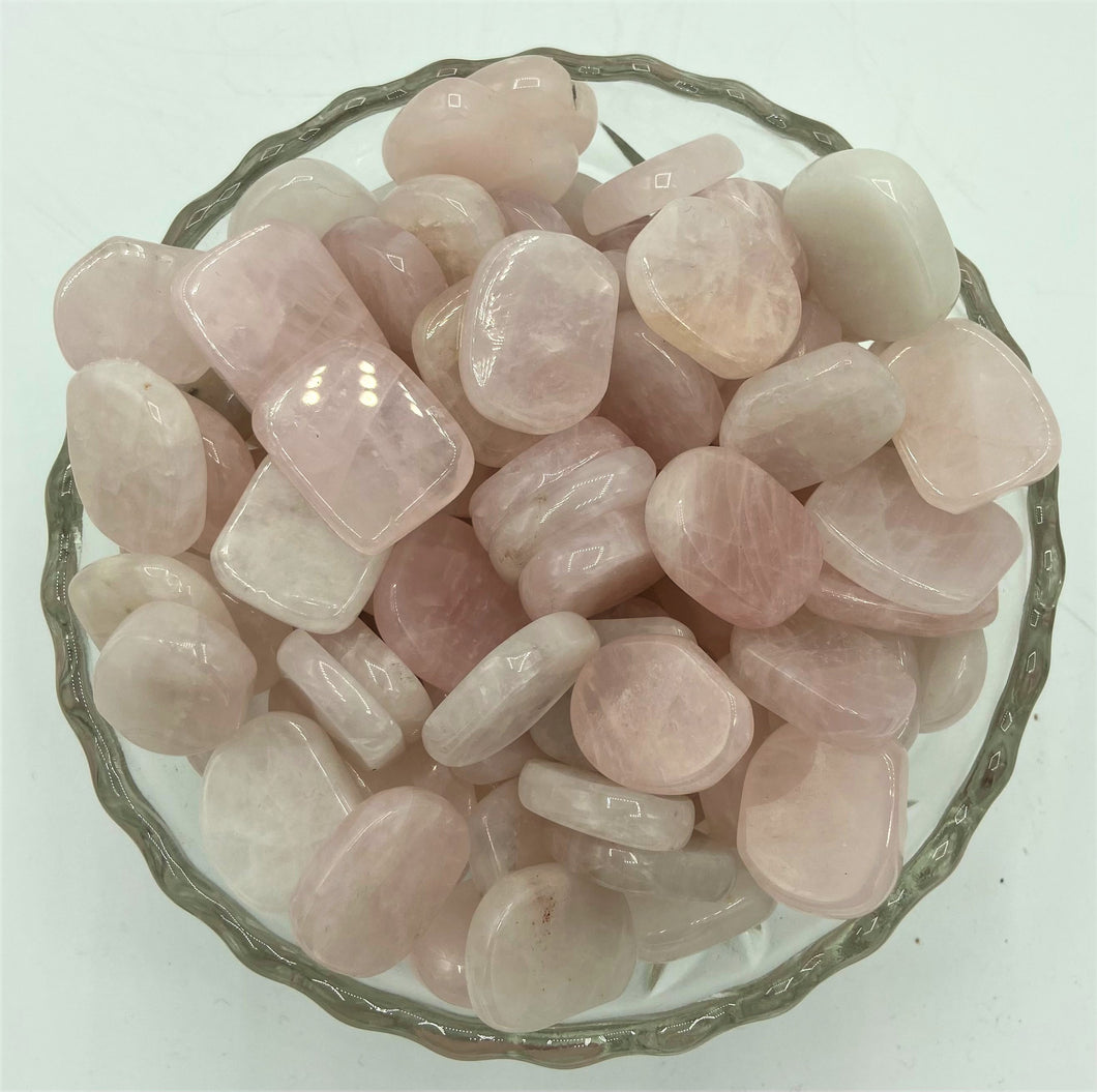 Rose Quartz Coin-Shaped Crystal