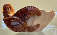 Load image into Gallery viewer, Hand-Carved Wooden Sea Turtle Bowl XL
