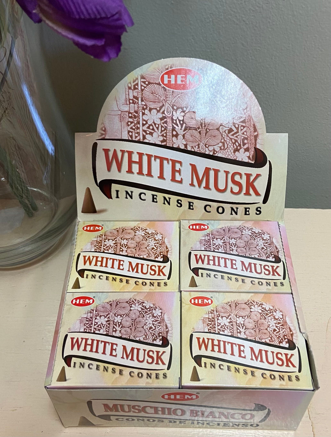 White Musk HEM Incense Cones